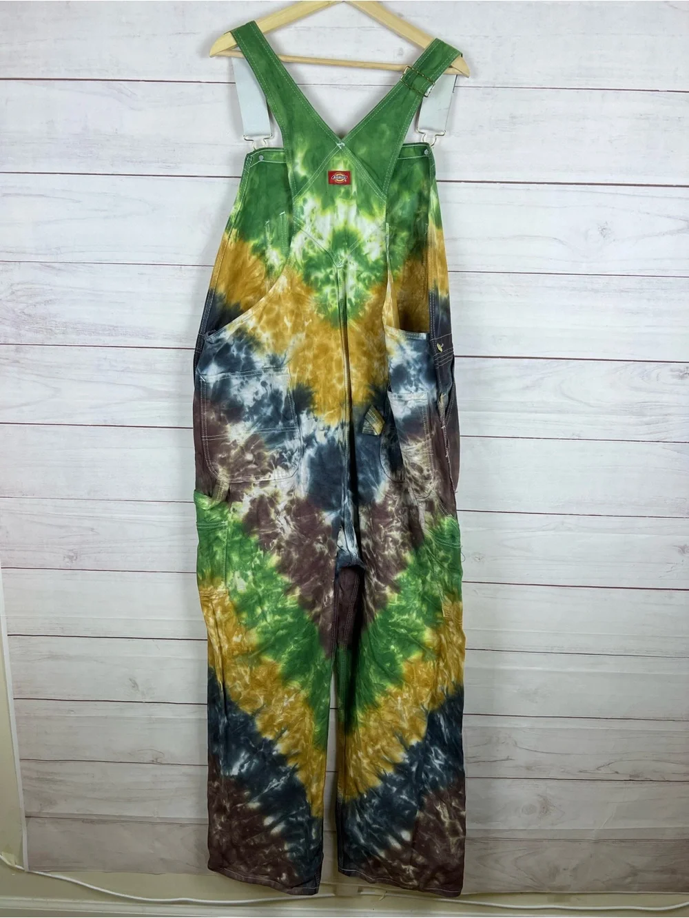 Dickies Suwannee Spring Reunion Festival Tie Dye Overalls Cotton 46x32 Mens